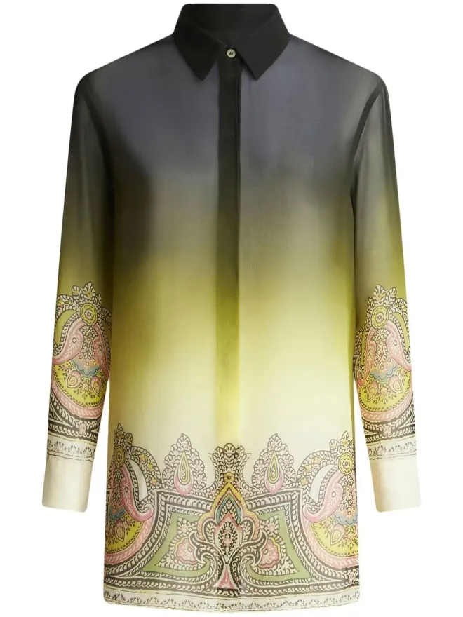 ETRO ETRO ペイズリー柄シルクシャツの商品画像
