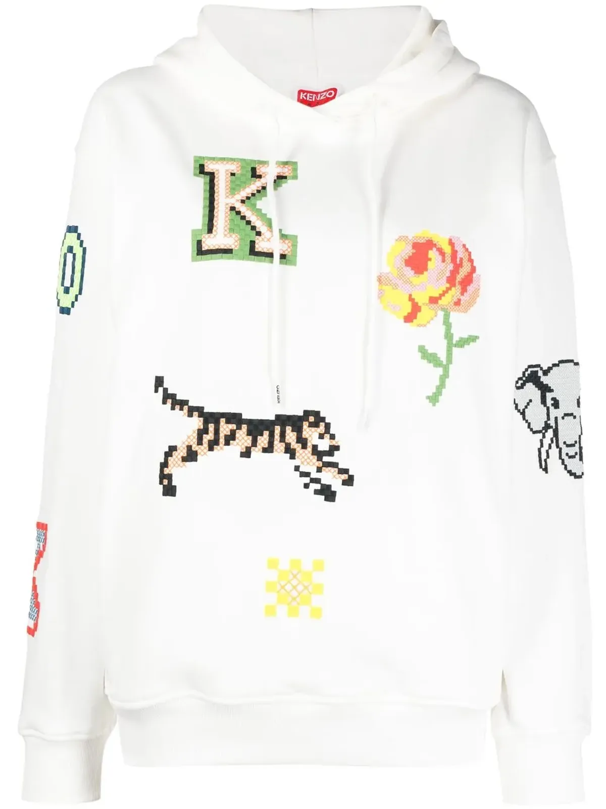Kenzo グラフィックプリント ドローストリングフーディー - 画像1