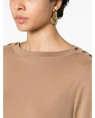 Gucci shoulder-button cashmere jumper - Neutrals - サムネイル5