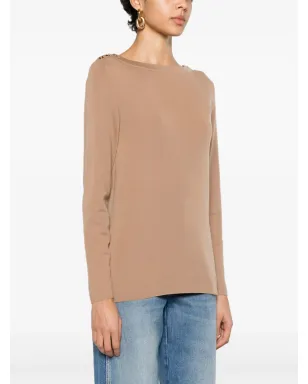 Gucci shoulder-button cashmere jumper - Neutrals - サムネイル3