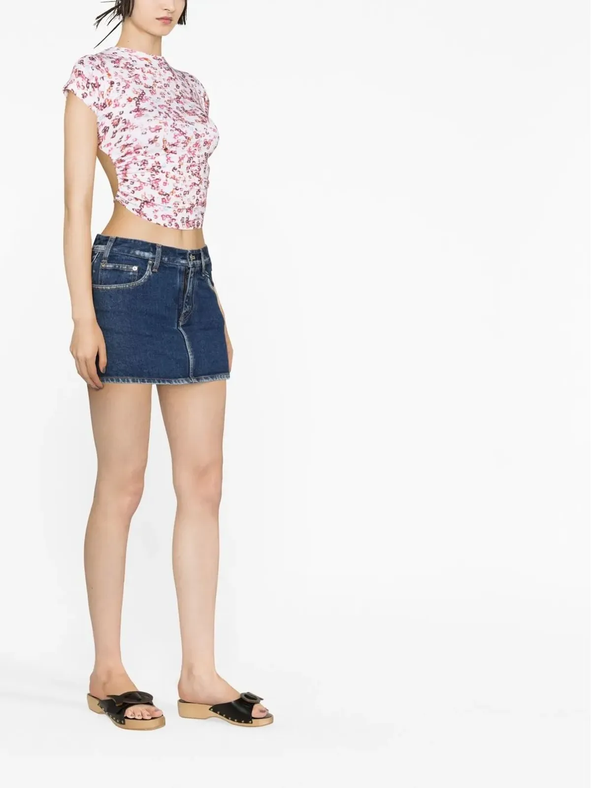 MARANT ÉTOILE JuviaオープンバックTシャツ - 画像4