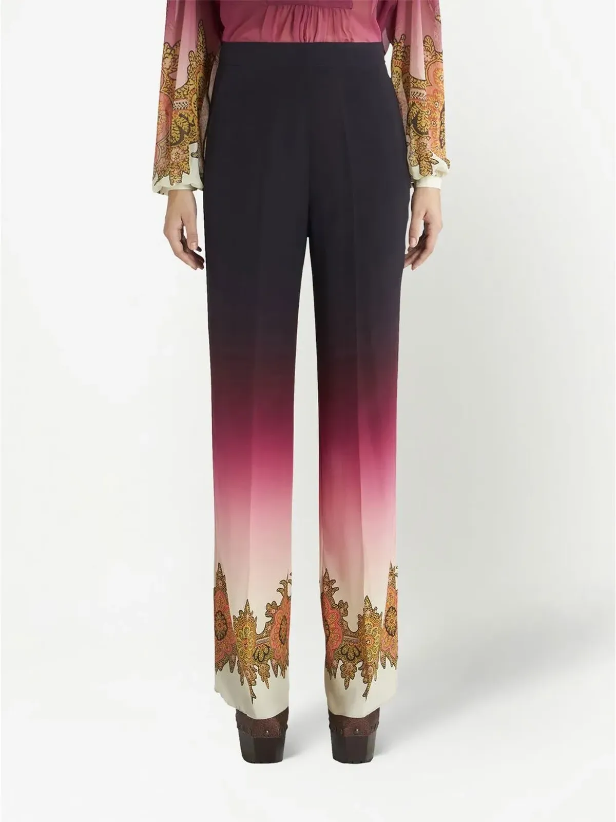 ETRO グラデーション効果のシルクパンツ - 画像3