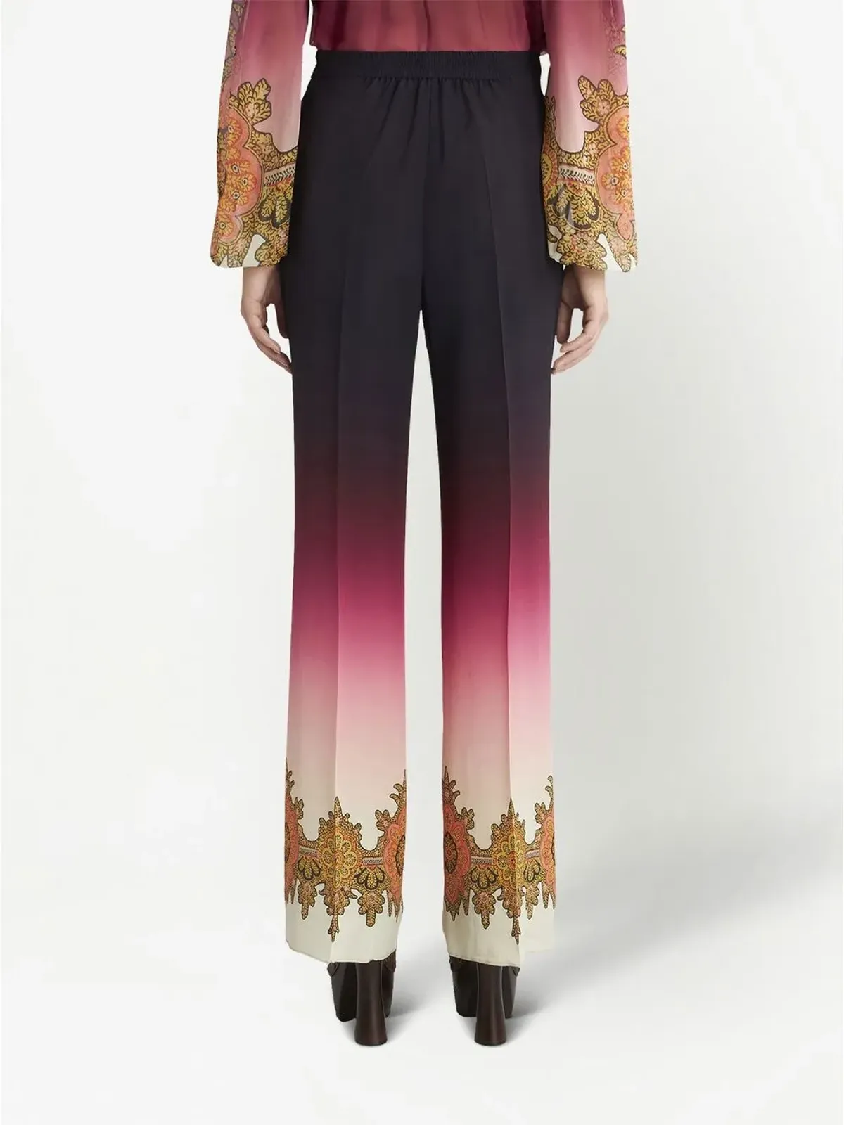 ETRO グラデーション効果のシルクパンツ - 画像4