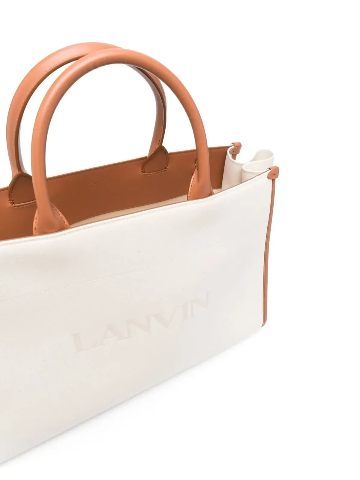 Lanvin ロゴプリントレザートートバッグ - 画像5