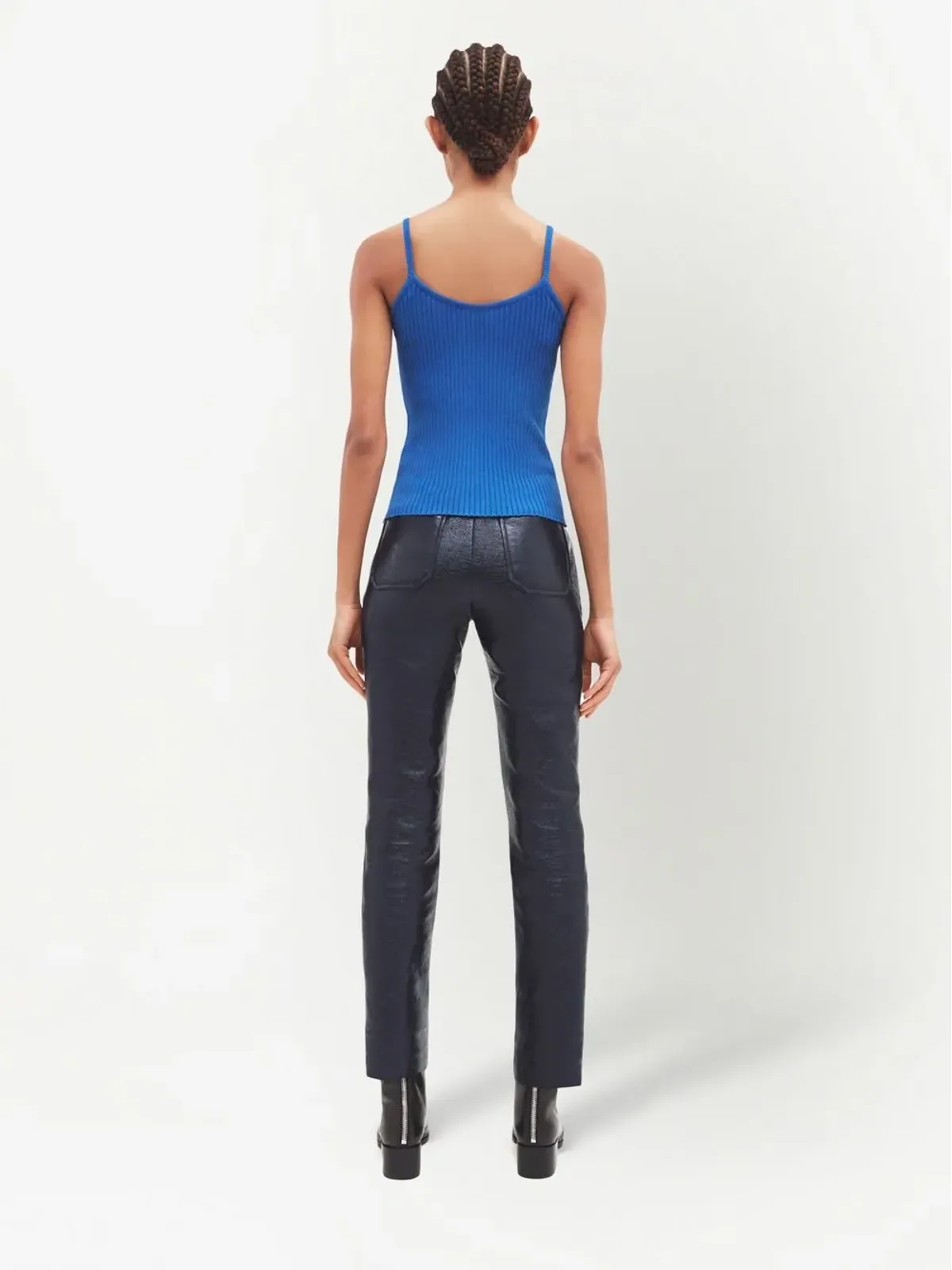 Courrèges リブニット ロゴ タンクトップ - 画像4