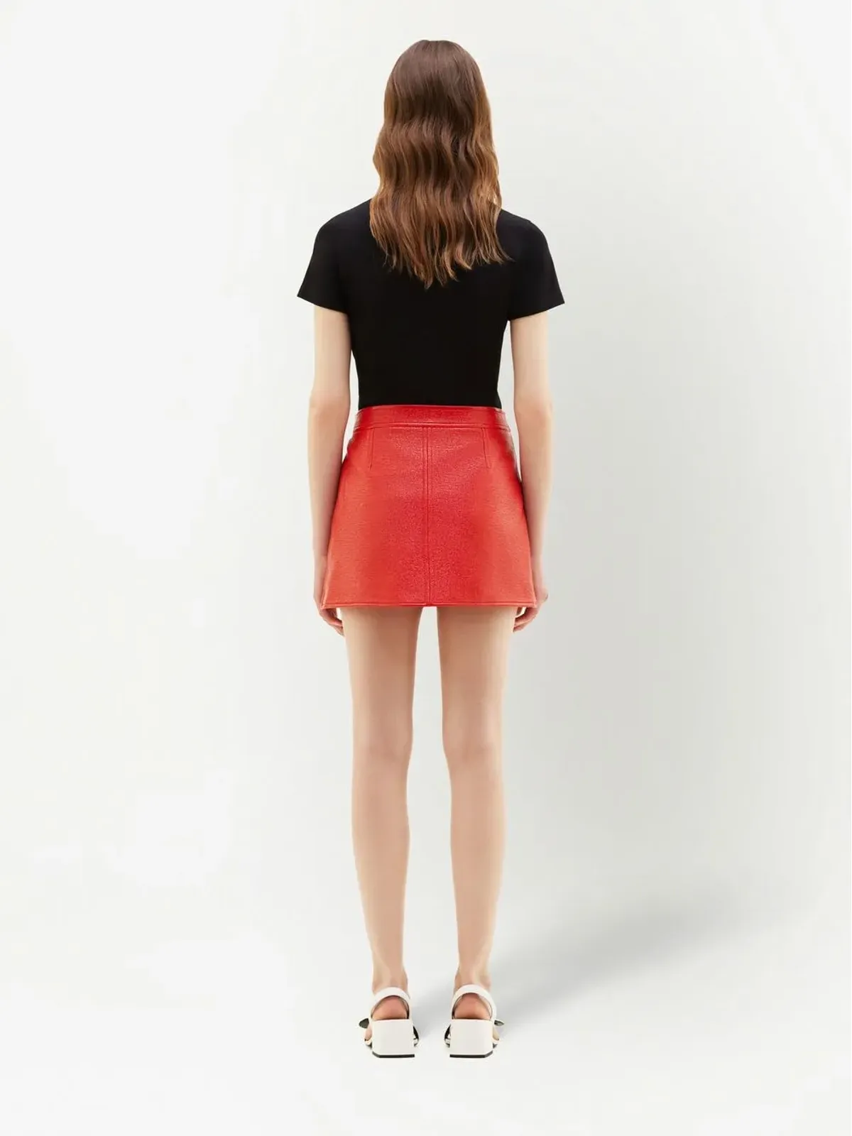 Courrèges アイコニック ヴァイナル Aラインスカート - 画像4