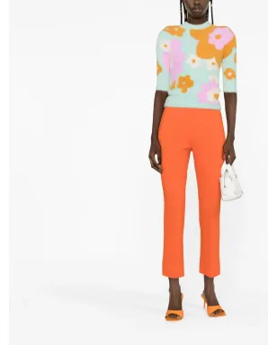 Sportmax ミッドライズ クロップドパンツ オレンジ - サムネイル2