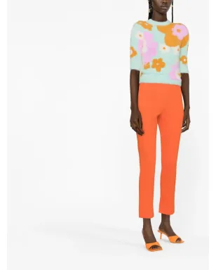 Sportmax ミッドライズ クロップドパンツ オレンジ - サムネイル3