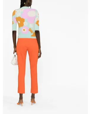 Sportmax ミッドライズ クロップドパンツ オレンジ - サムネイル4