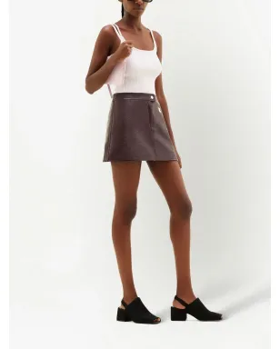 Courrèges ロゴパッチ ビニールスカート - サムネイル3