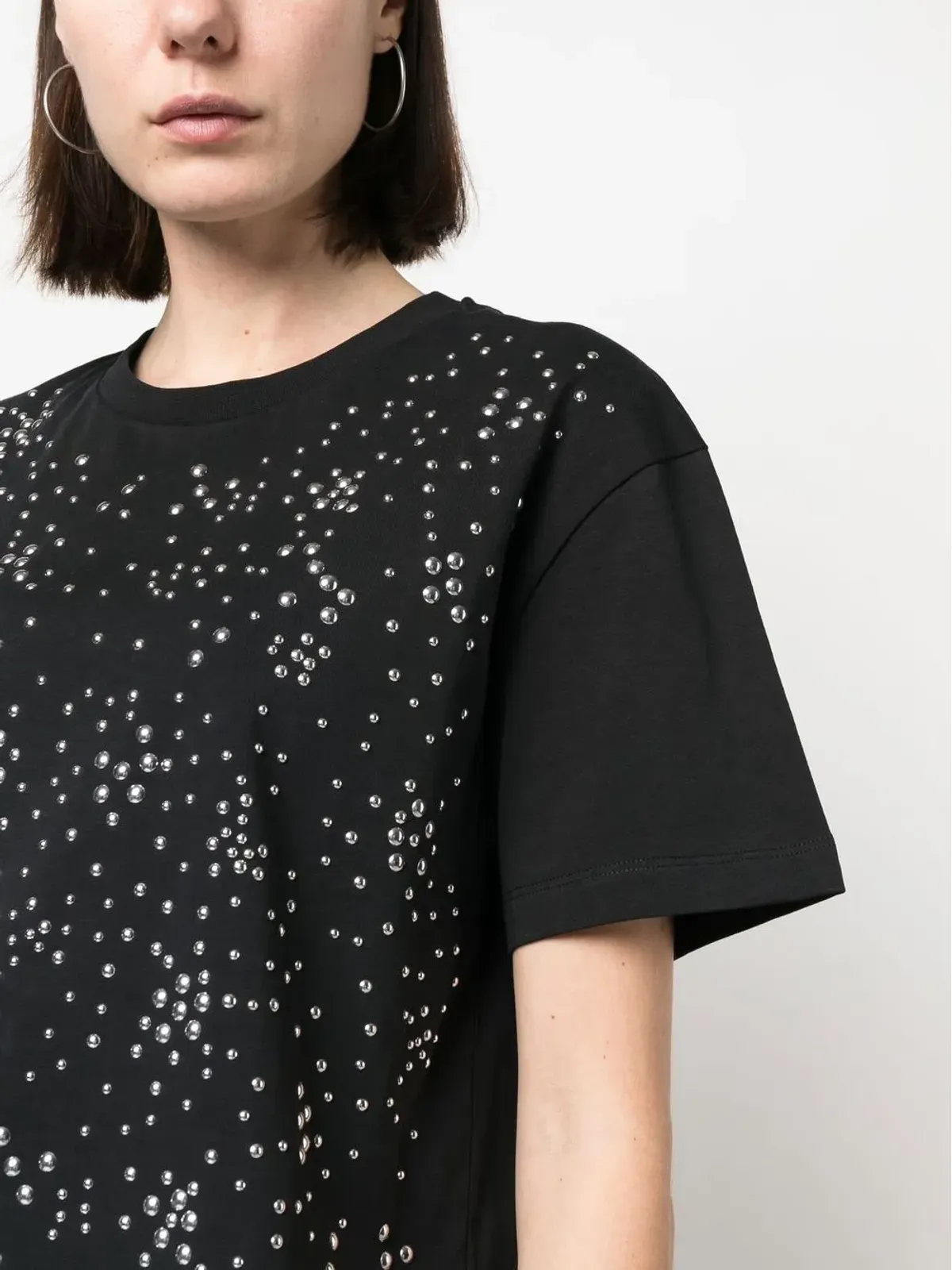 Rabanne スタッズ付き半袖Tシャツ - ブラック - 画像5