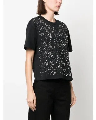 Rabanne スタッズ付き半袖Tシャツ - ブラック - サムネイル3