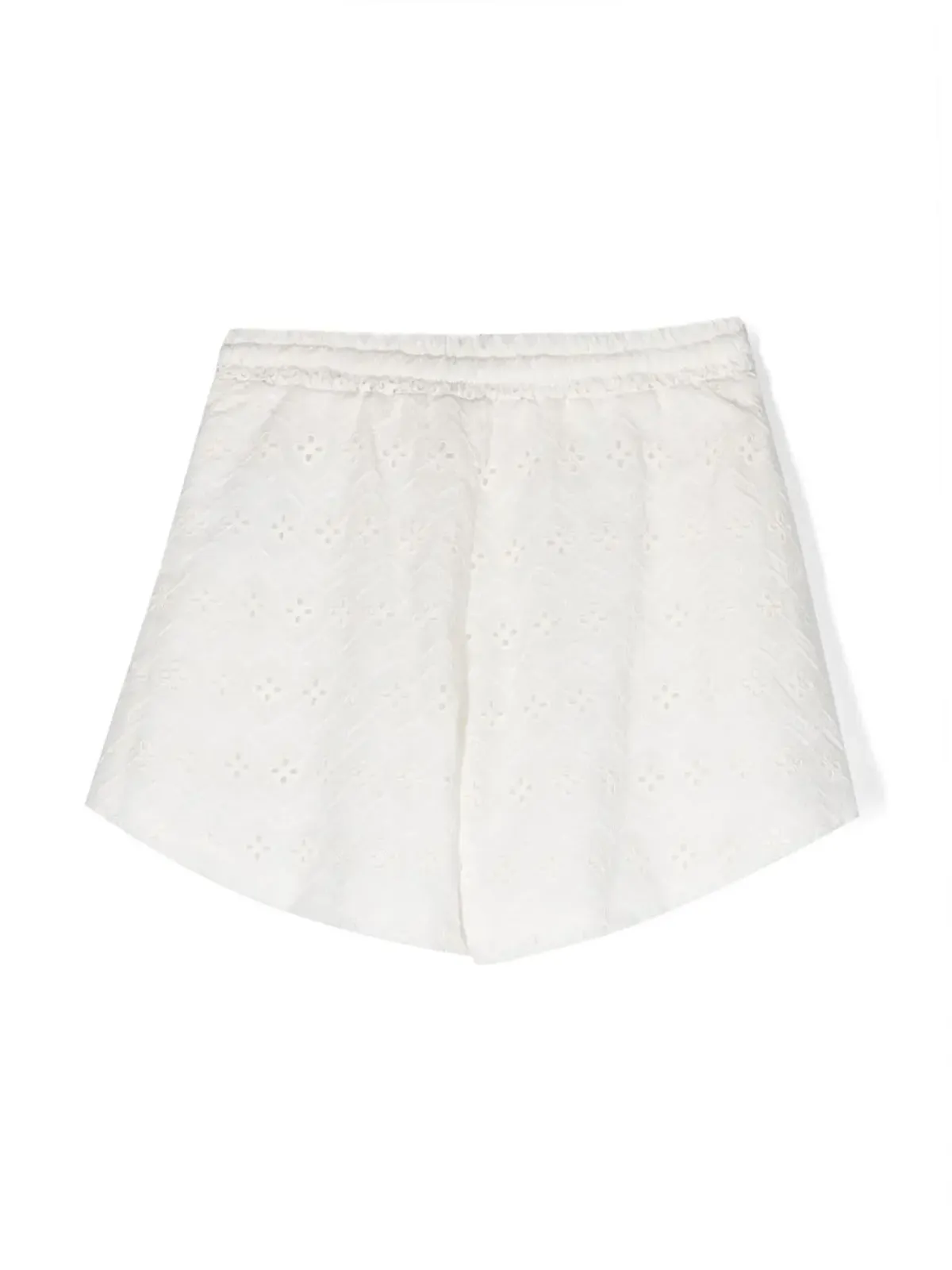MSGM Kids ロゴ刺繍 broderie anglaise ショーツ - 画像2