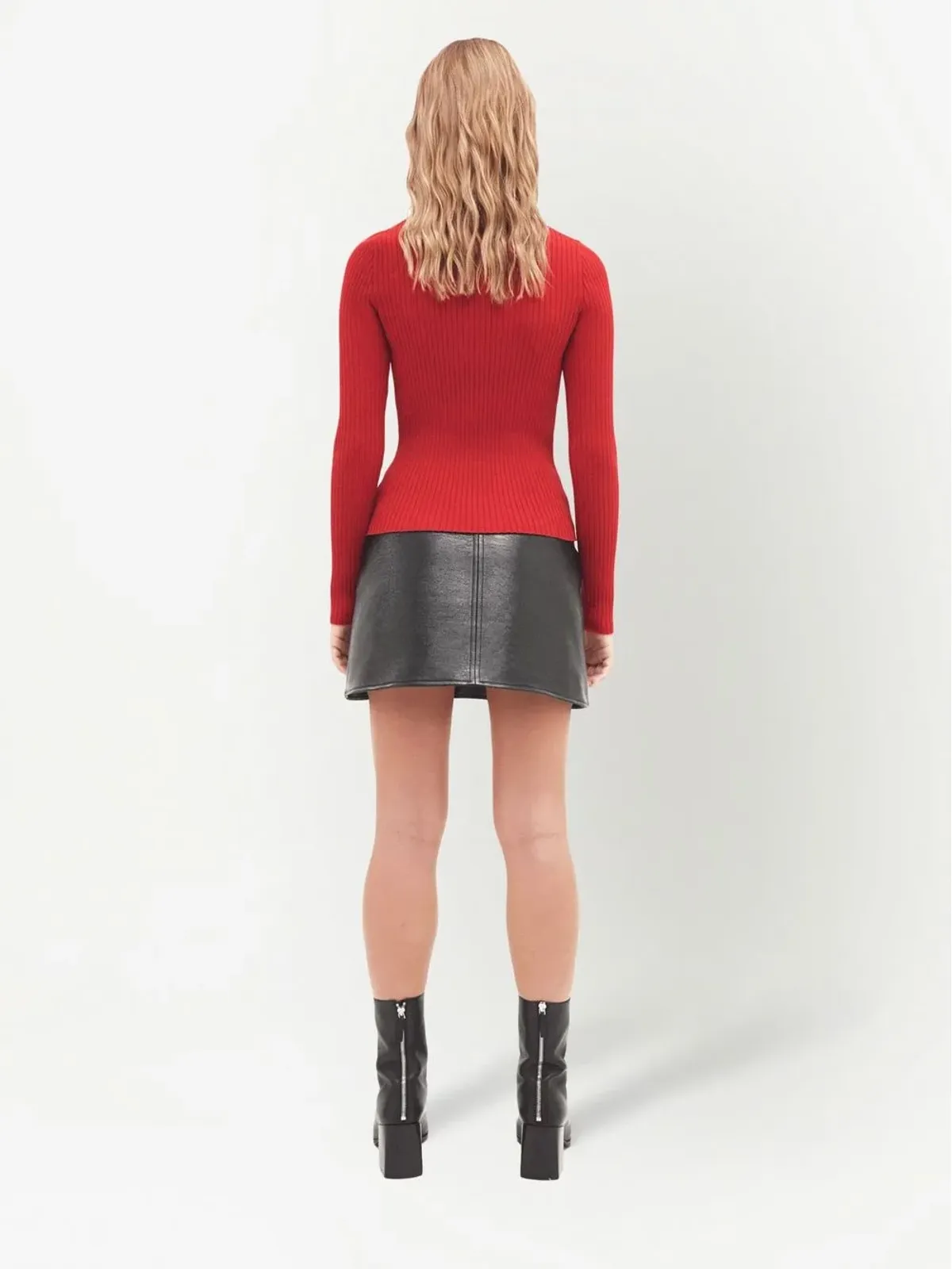 Courrèges ロゴパッチ付きモックネックセーター - 画像4