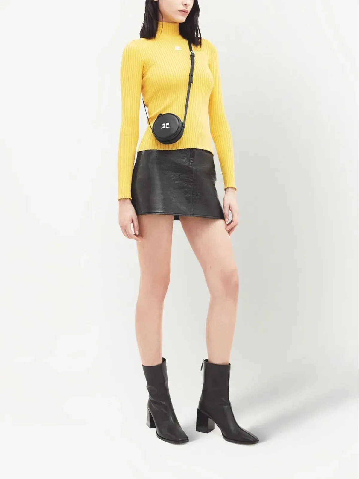 Courrèges リブ編みロゴトップ - 画像3