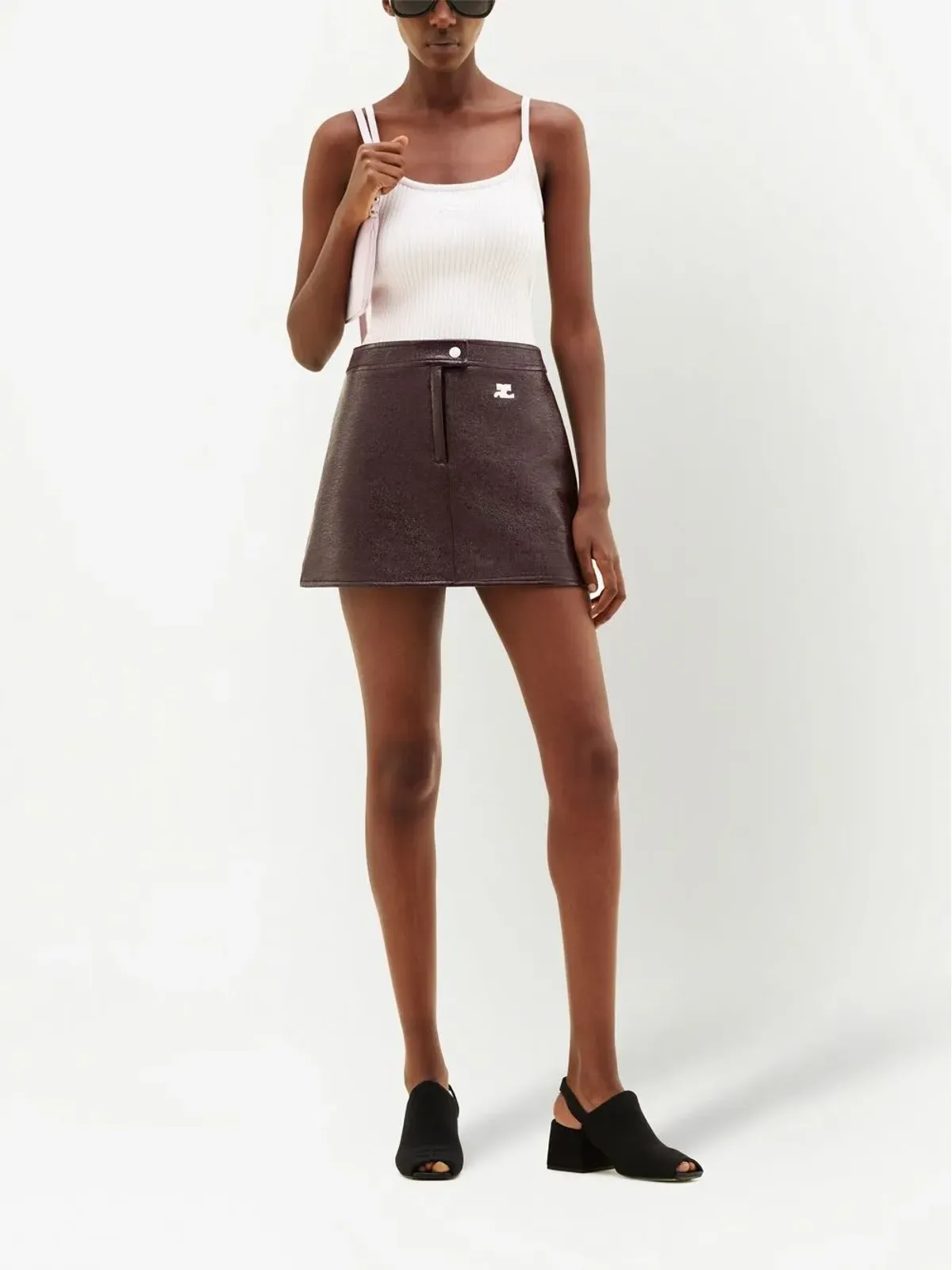 Courrèges Aラインミニスカート - 画像2