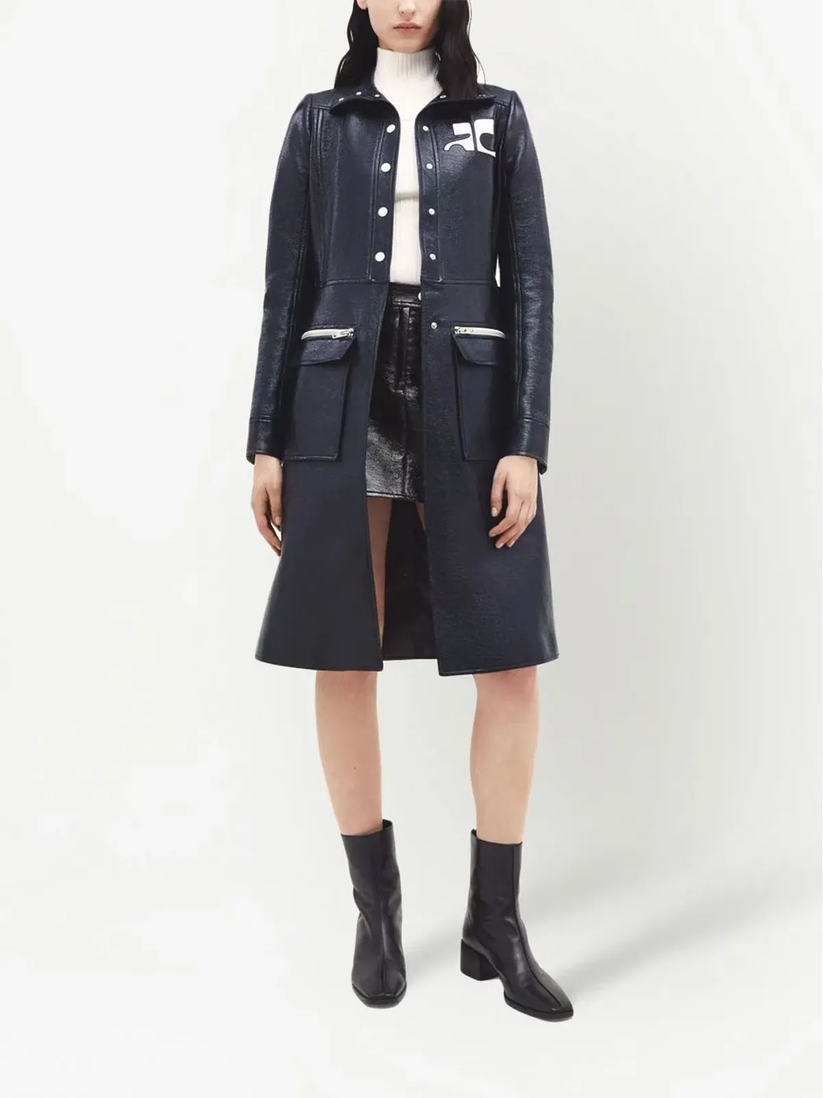 Courrèges Reedition vinyl trenchcoat - Blue - 画像2
