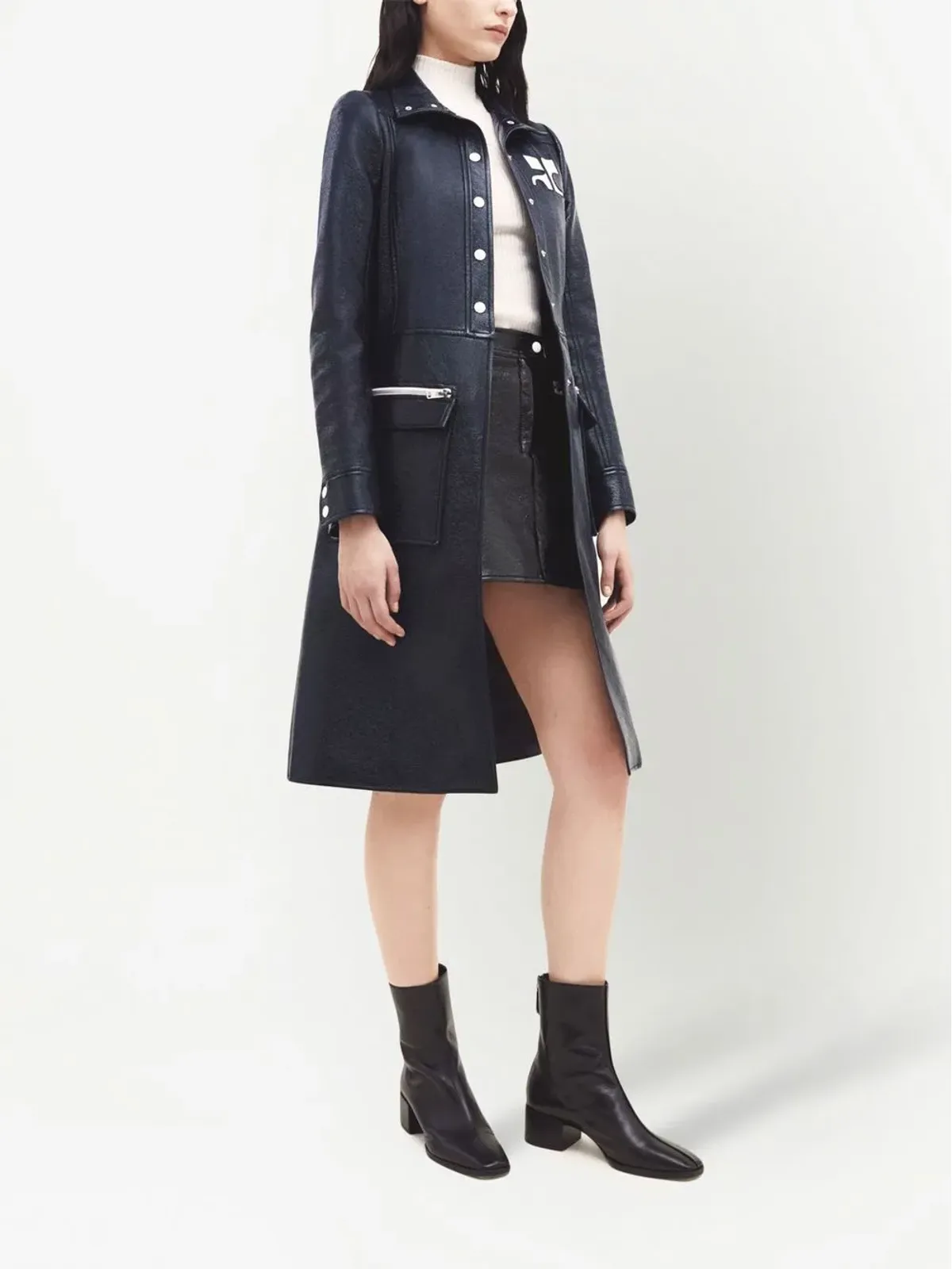 Courrèges Reedition vinyl trenchcoat - Blue - 画像3