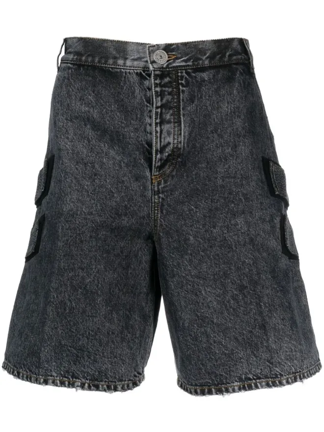BALMAIN Balmain アシッドウォッシュデニムショーツの商品画像