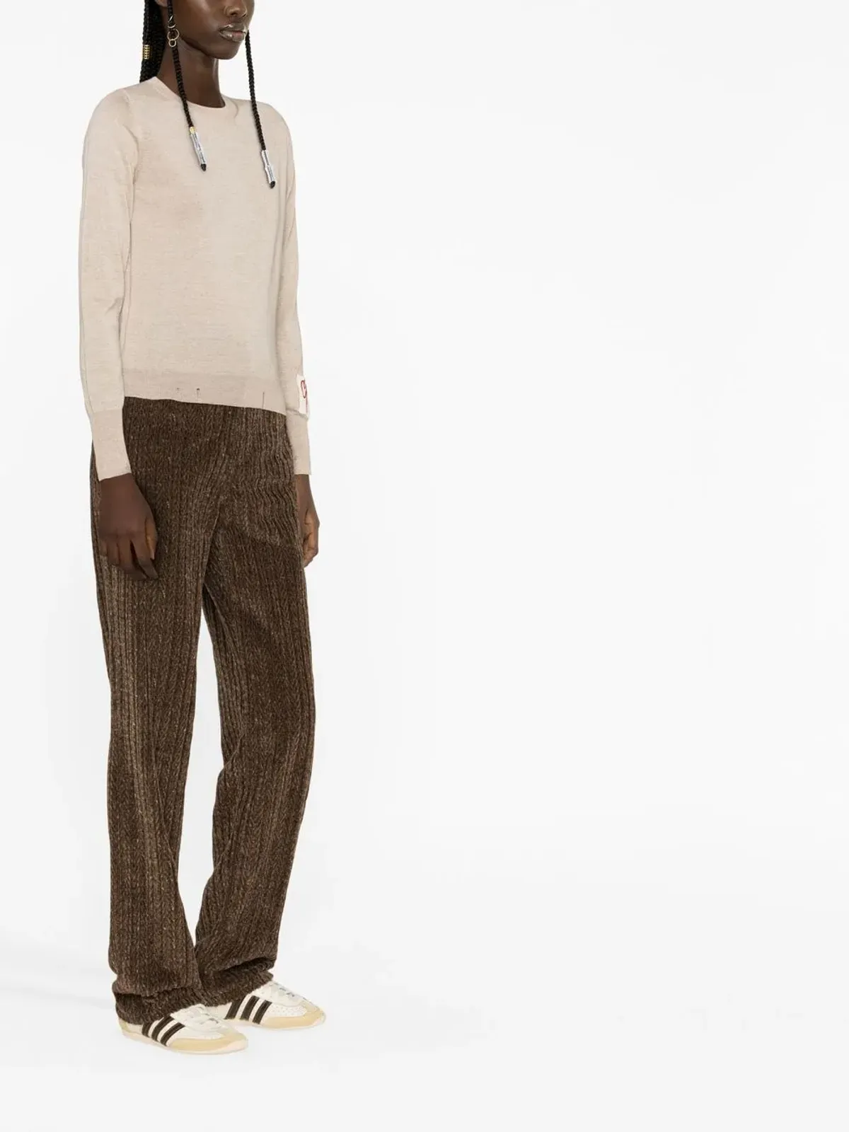 Golden Goose ディストレスト・ファインニット・ジャンパー（ベージュ系） - 画像3