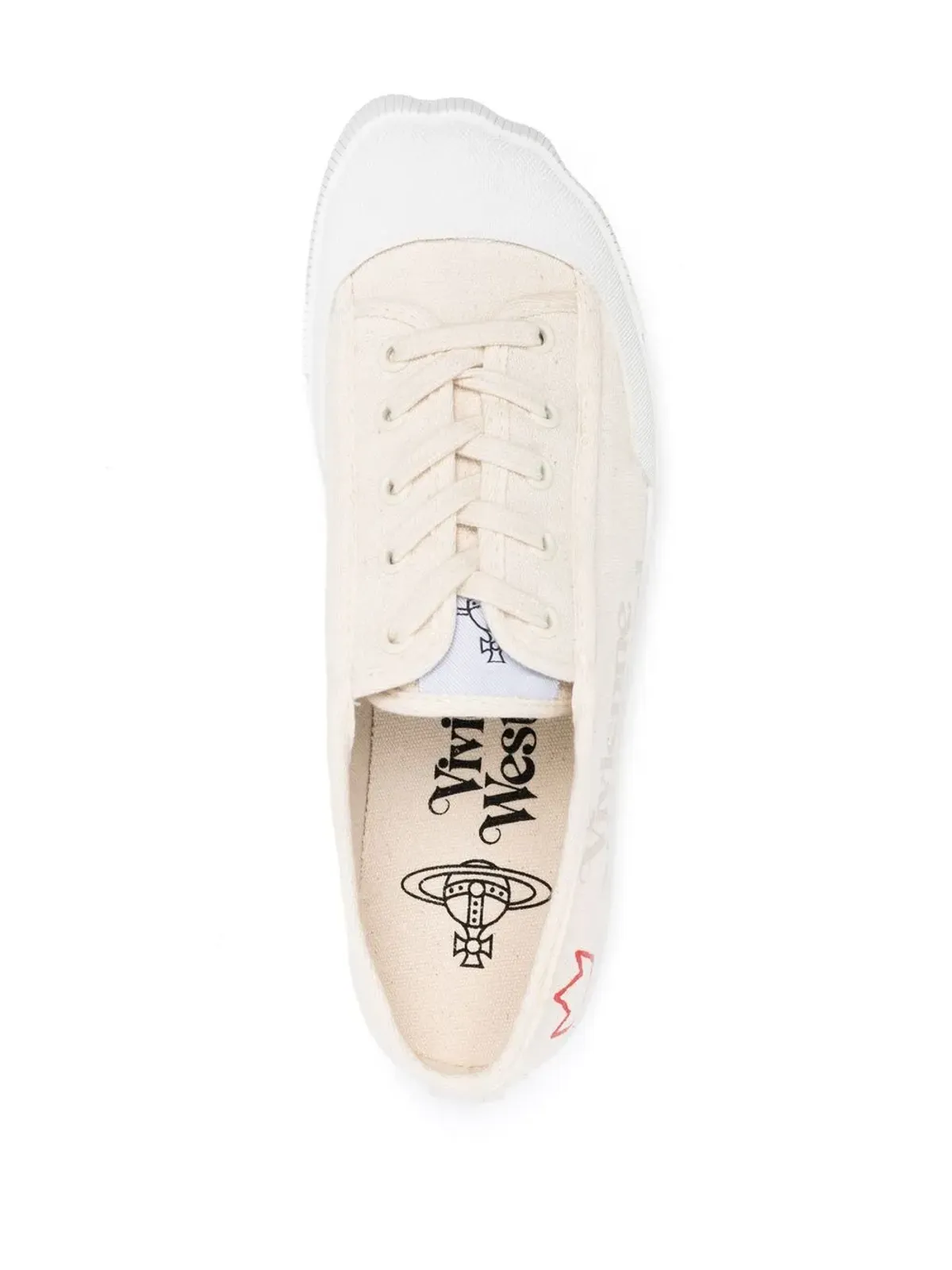 Vivienne Westwood ロゴプリント ロー・トップスニーカー - 画像4
