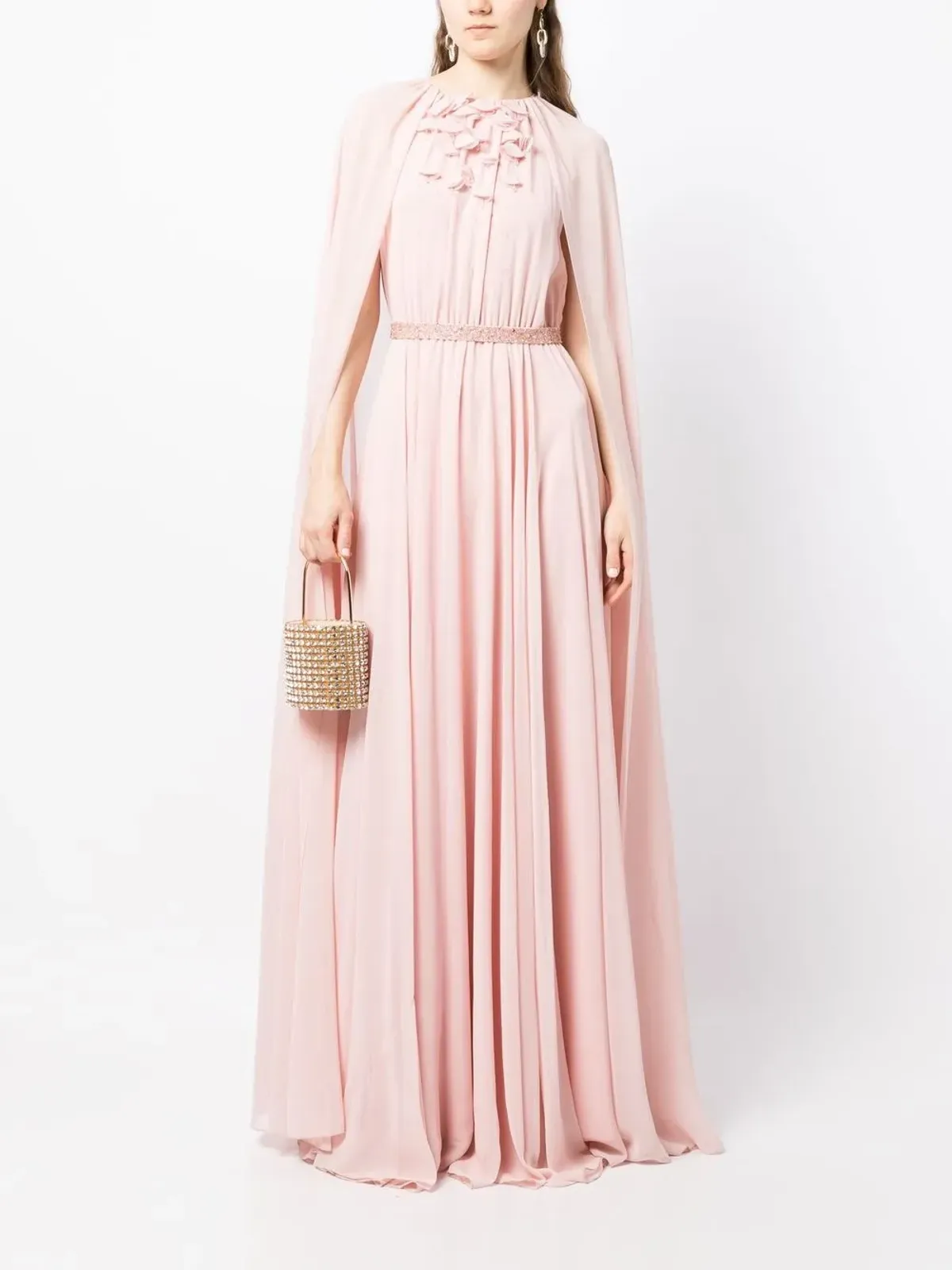 Sachin & Babi Belladonna cape gown - Pink - 画像2