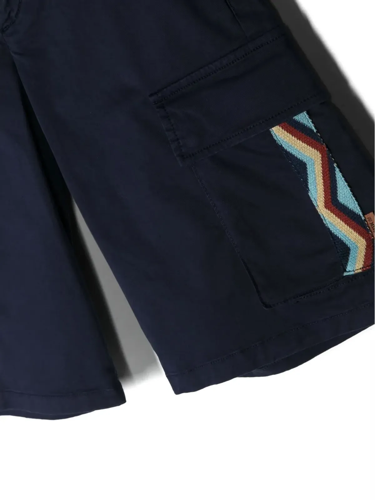 Missoni Kids ジグザグコットンショーツ ブルー - 画像3