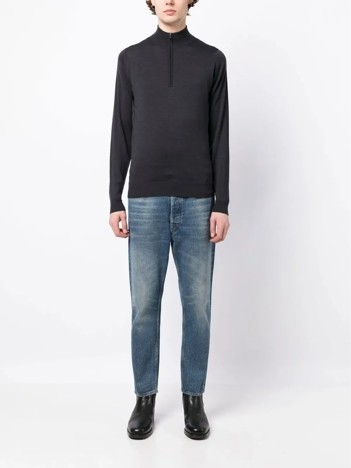 John Smedley バロー ジップ プルオーバー ジャンパー - 画像2