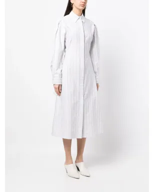 Victoria Beckham 縦ストライプシャツドレス - サムネイル3