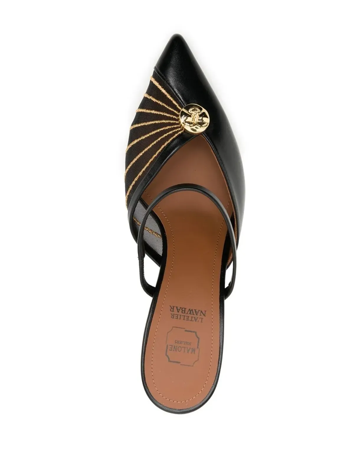Malone Souliers ロゴプレート付きミュール - 画像4