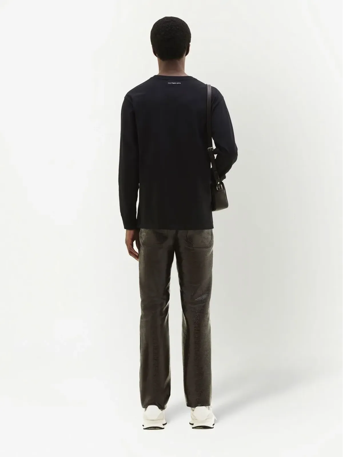 Courrèges スリムカット・ビニールパンツ（ブラウン） - 画像4