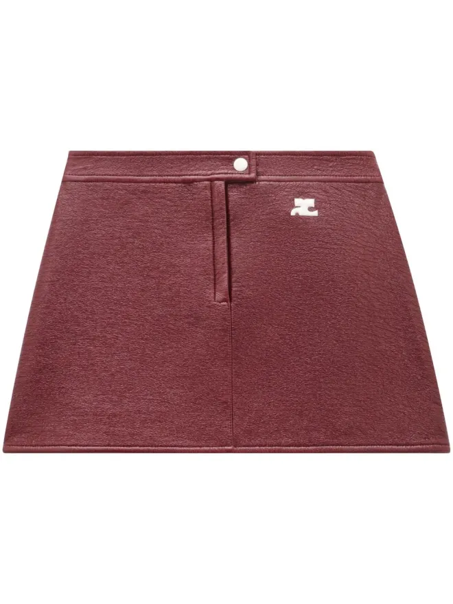 Courrèges Courrèges ヴァイナルAラインミニスカート - レッドの商品画像