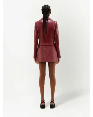 Courrèges ヴァイナルAラインミニスカート - レッド - サムネイル4