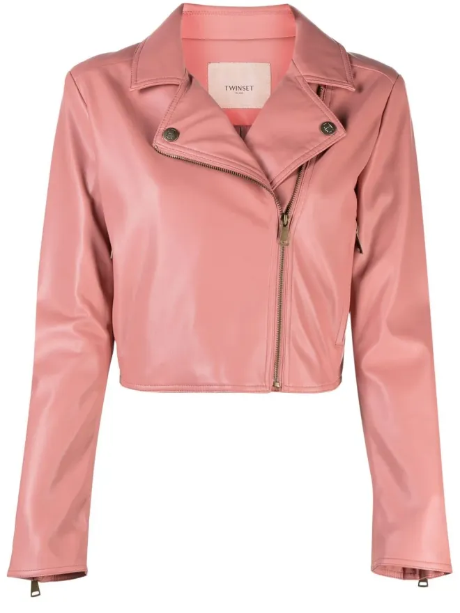 TWINSET TWINSET オフセンター ZIPファスナー付き バイカージャケットの商品画像