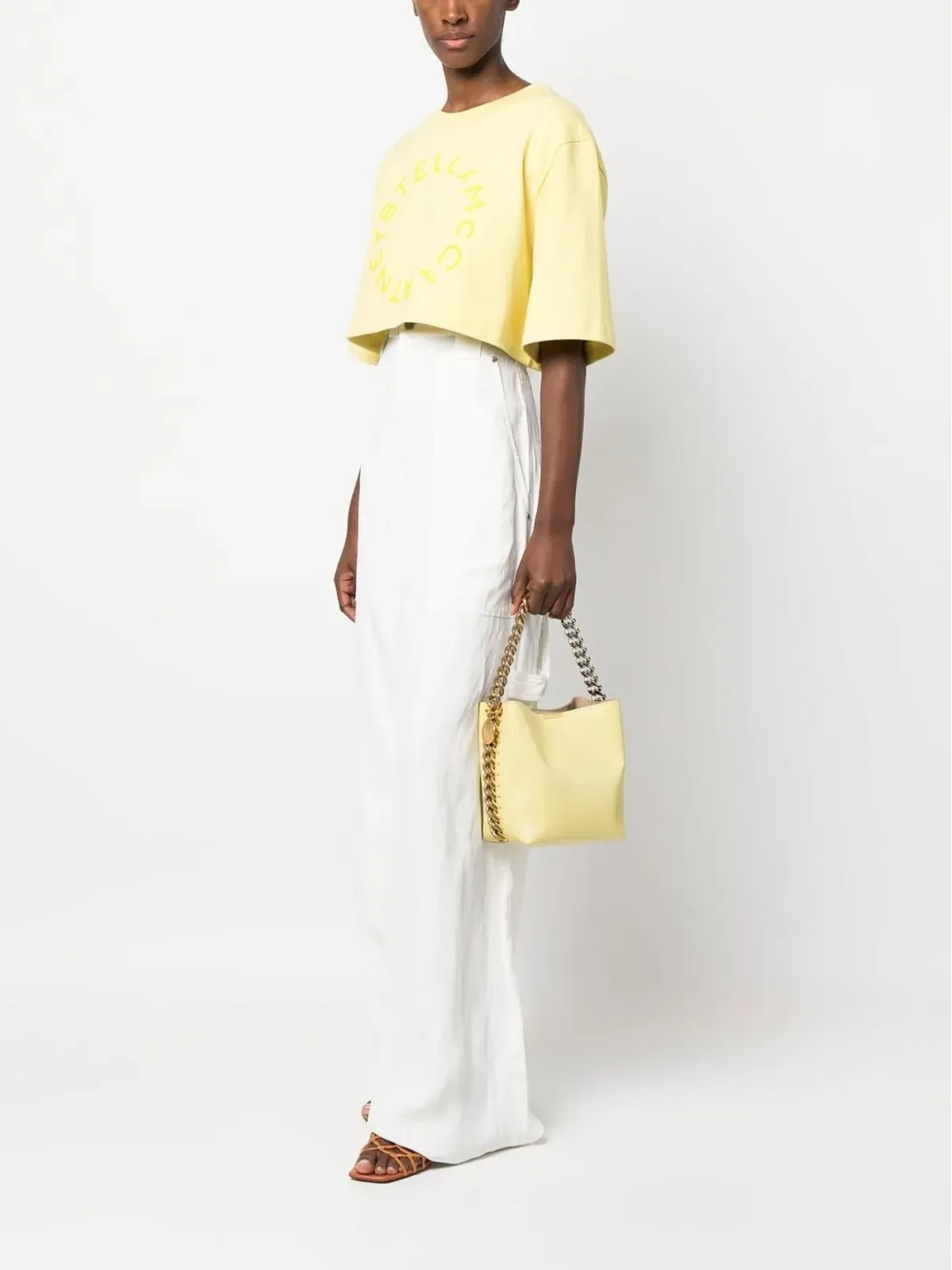 Stella McCartney チェーンディテール バケットバッグ - Yellow - 画像2