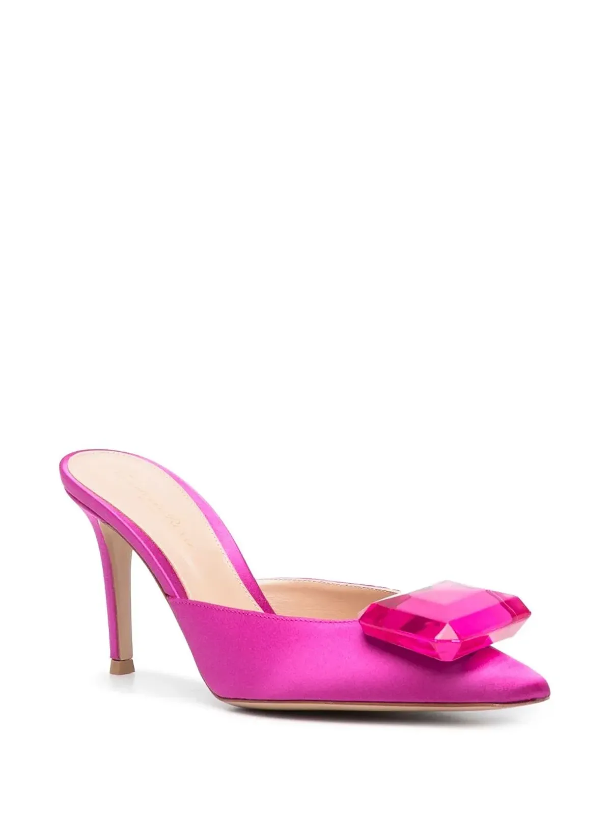 Gianvito Rossi Jaipur satin mules - Pink - 画像2