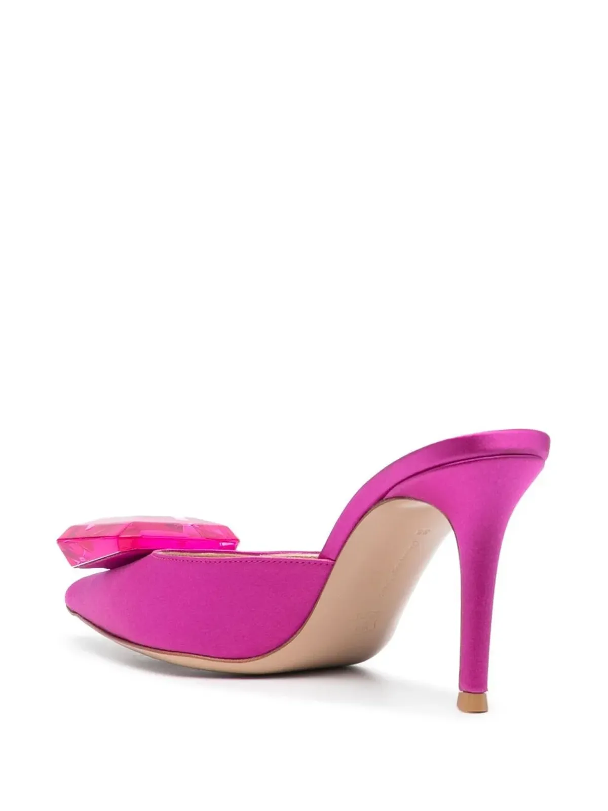 Gianvito Rossi Jaipur satin mules - Pink - 画像3