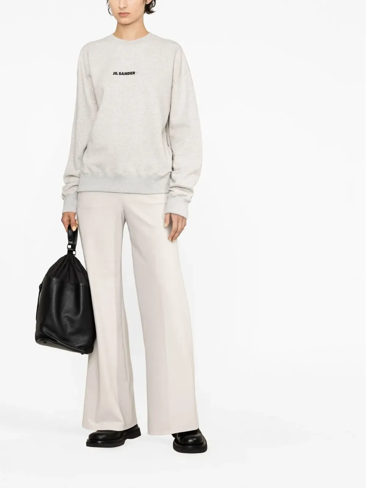 Jil Sander ロゴプリント コットン スウェットシャツ - 画像2