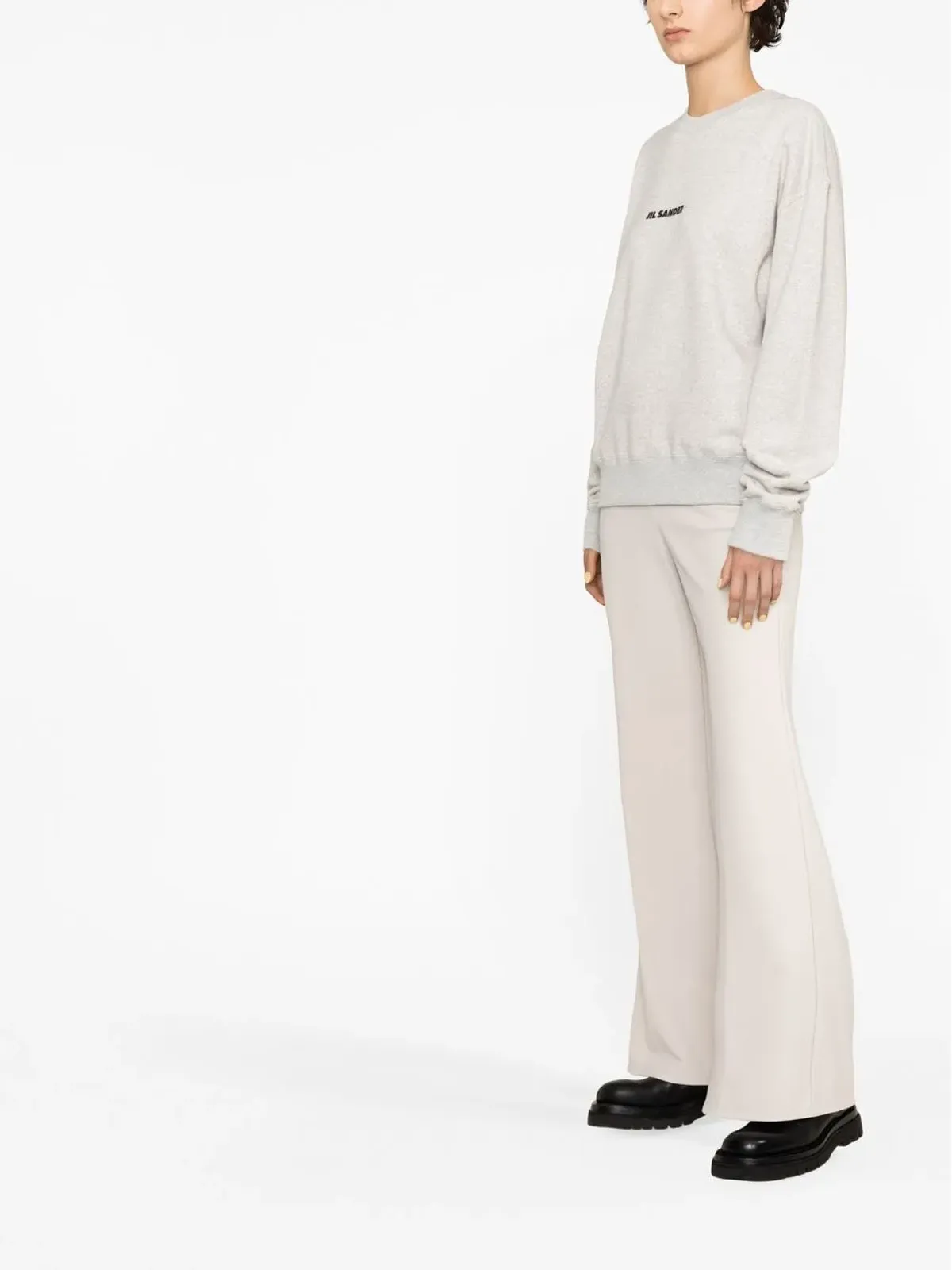 Jil Sander ロゴプリント コットン スウェットシャツ - 画像3