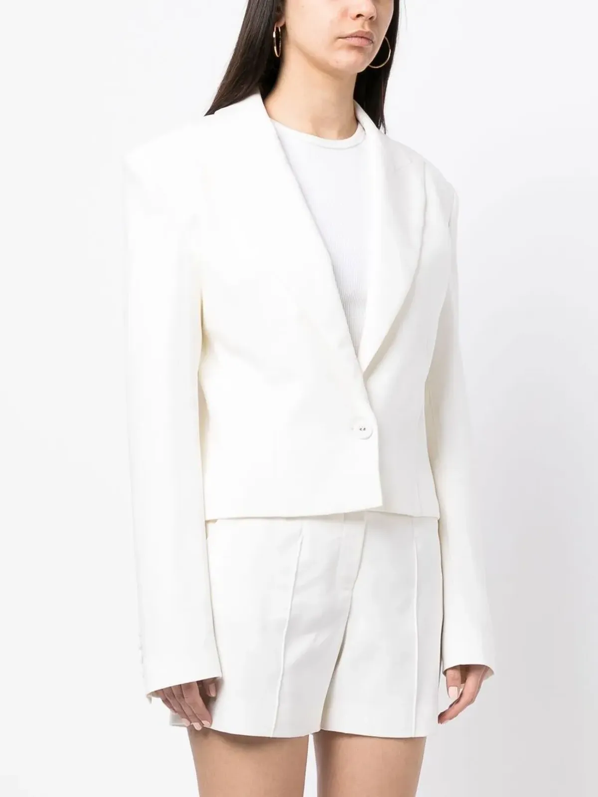 Costarellos シングルブレスト クロップドブレザー - 画像3