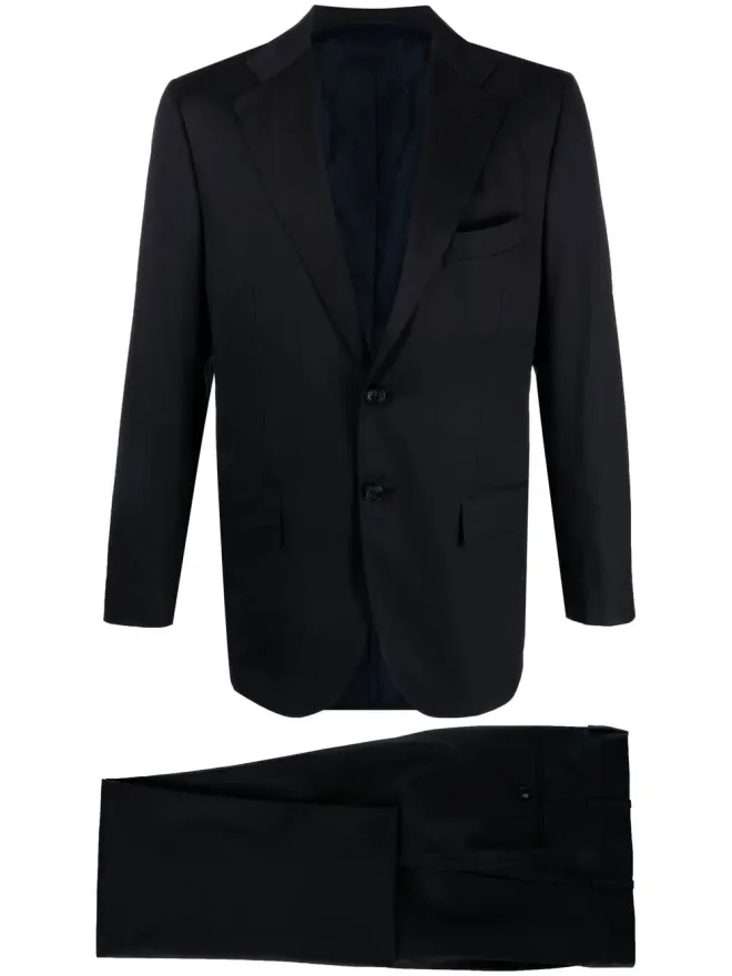 Kiton Kiton シングルブレスト・ボタン・ツーピーススーツ - ブルーの商品画像