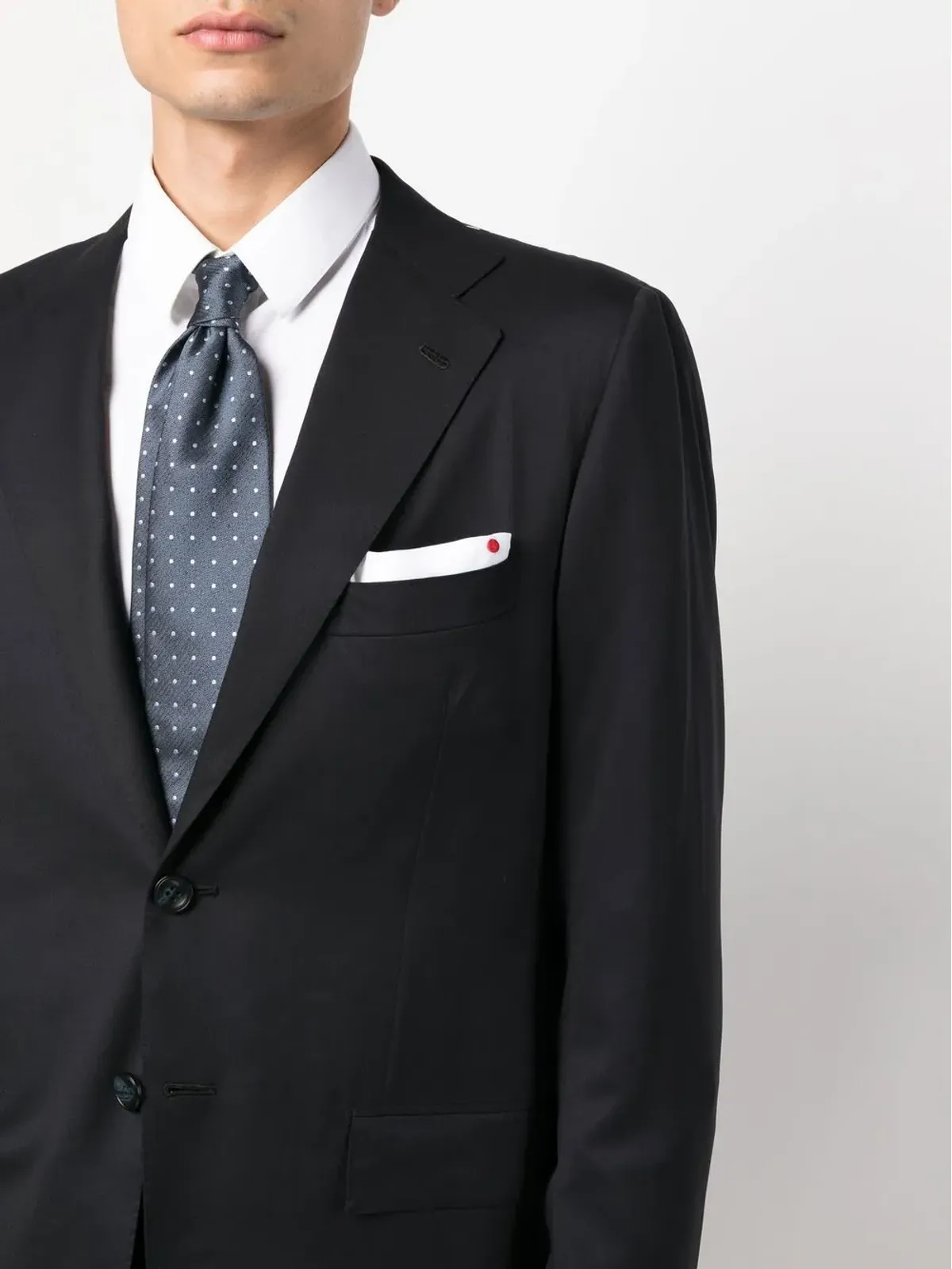 Kiton シングルブレスト・ボタン・ツーピーススーツ - ブルー - 画像5