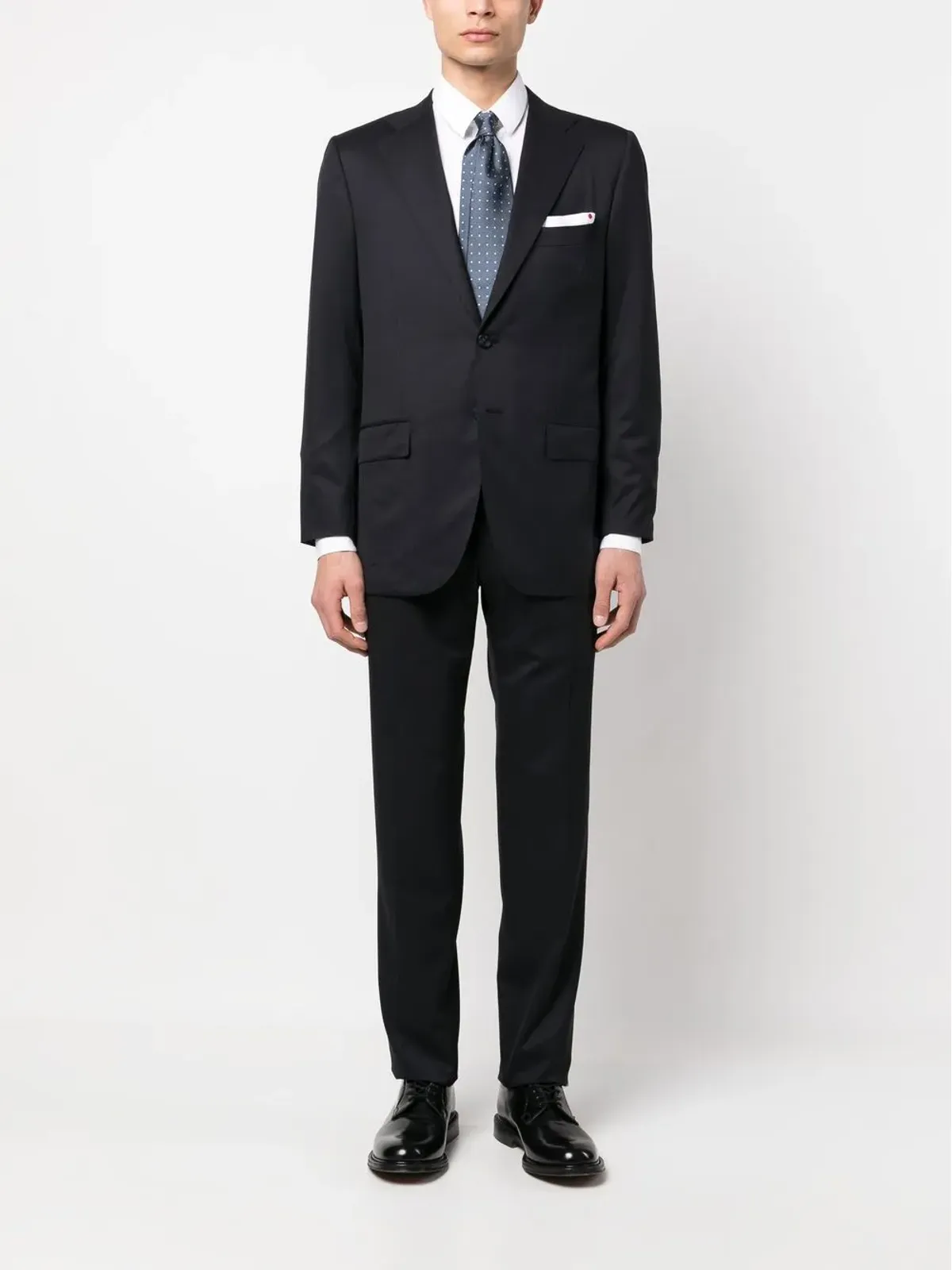 Kiton シングルブレスト・ボタン・ツーピーススーツ - ブルー - 画像2