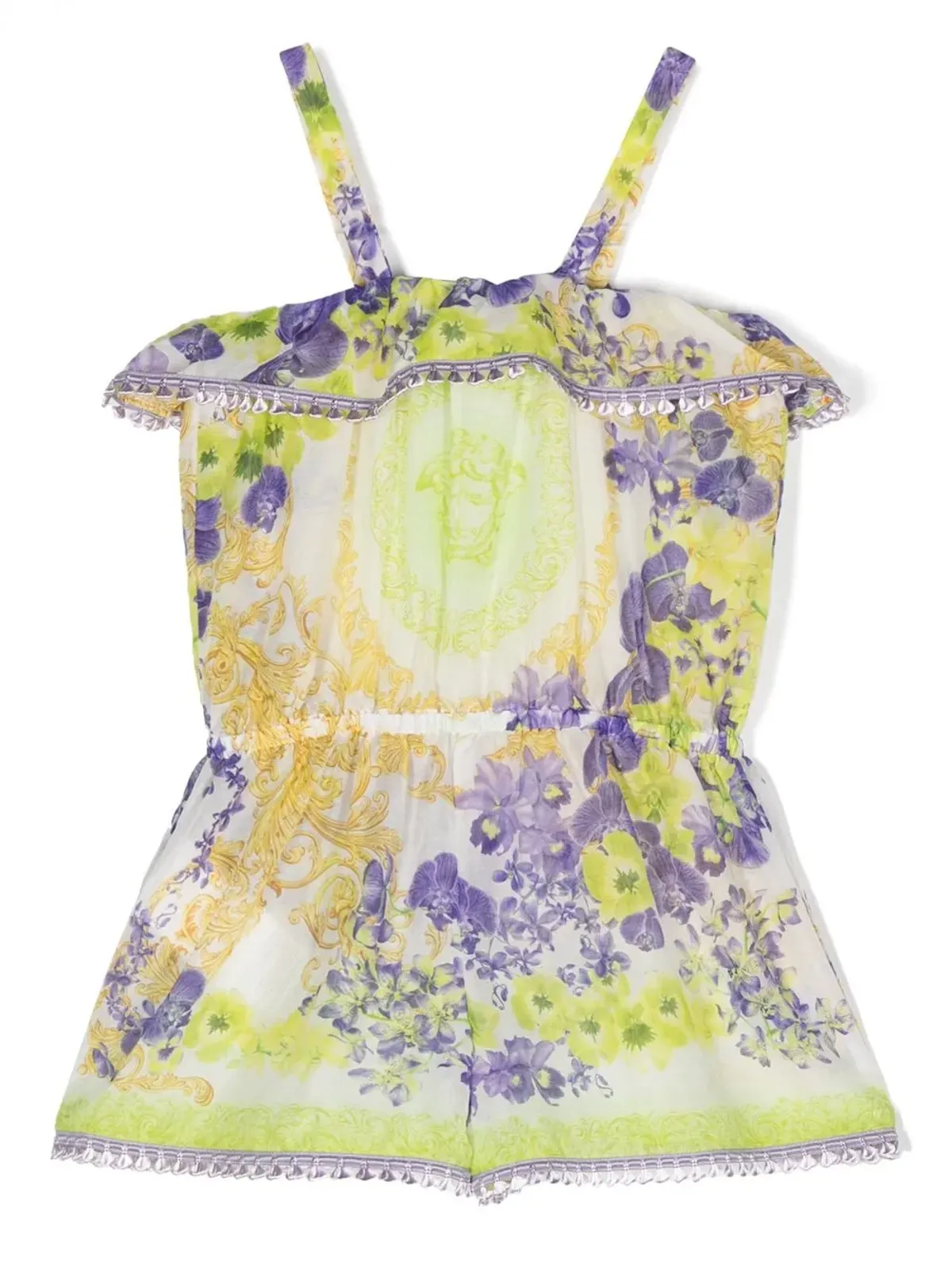 Versace Kids 花柄プリントのプレイスーツ - 画像2