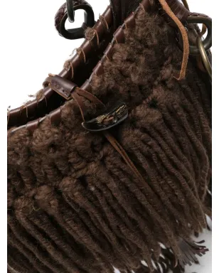 Dolce & Gabbana Pre-Owned 2010s フリンジディテール クロスボディバッグ ブラウン - サムネイル4