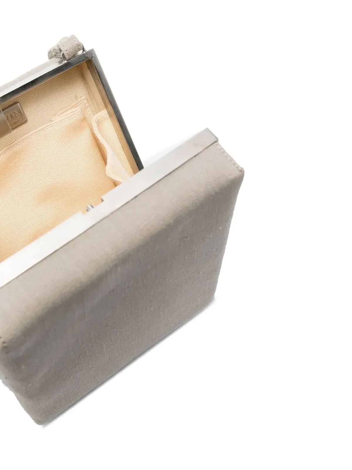 Giorgio Armani Pre-Owned 2000s linen box crossbody bag 2000年代リネンボックスクロスボディバッグ - 画像5