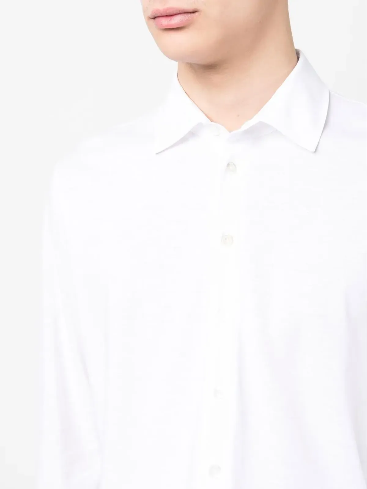 Herno スプレッドカラーコットンシャツ - ホワイト - 画像5