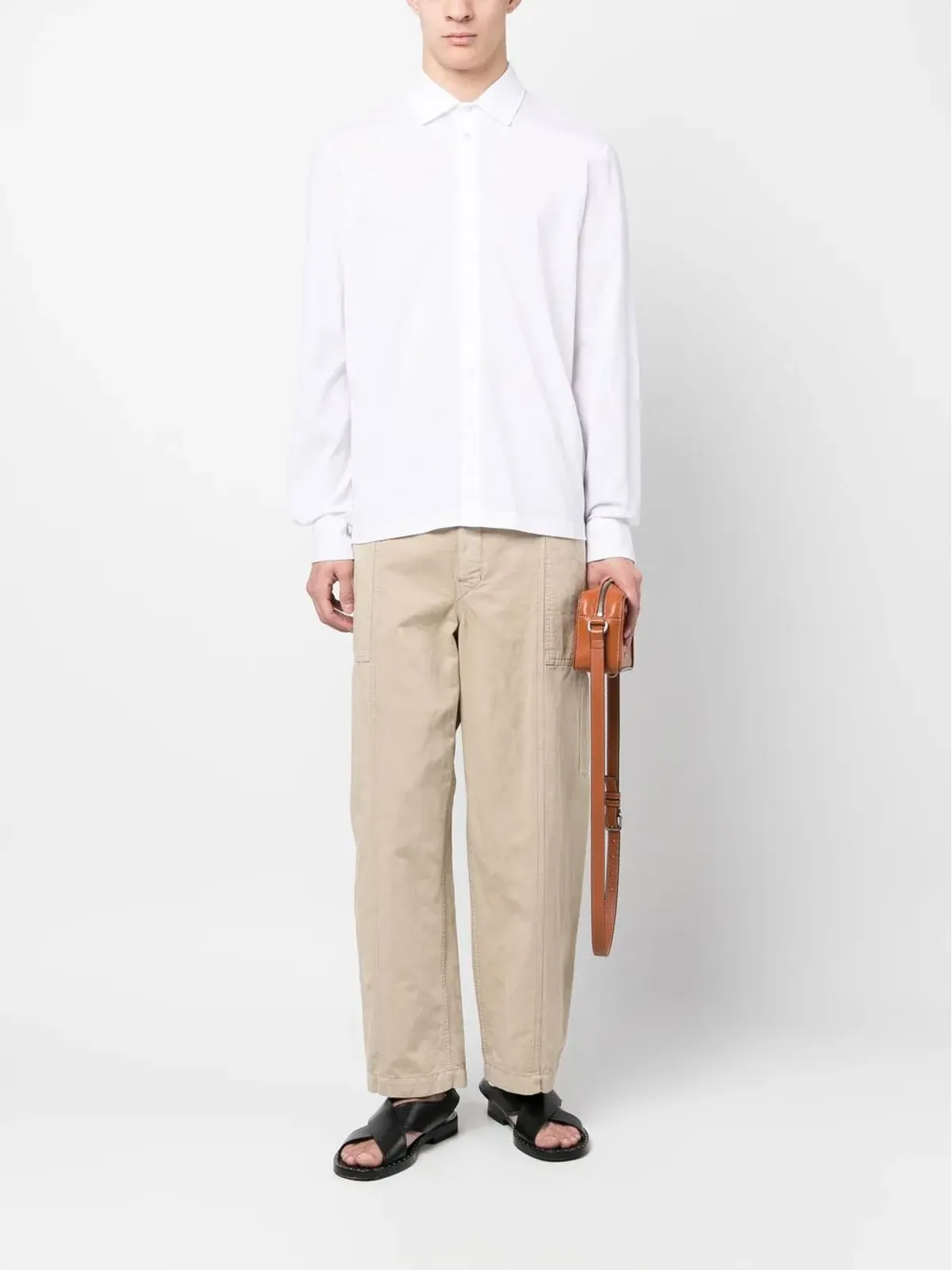Herno スプレッドカラーコットンシャツ - ホワイト - 画像2