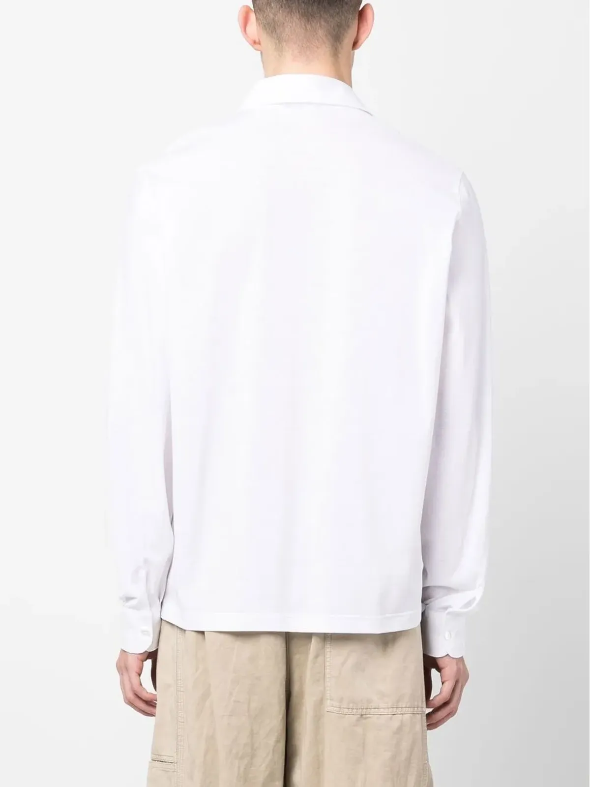 Herno スプレッドカラーコットンシャツ - ホワイト - 画像4