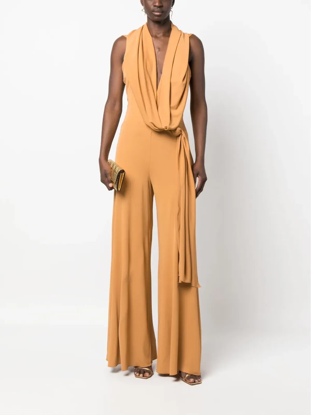 Alberta Ferretti カットアウト・ドレープ ジャンプスーツ - 画像2